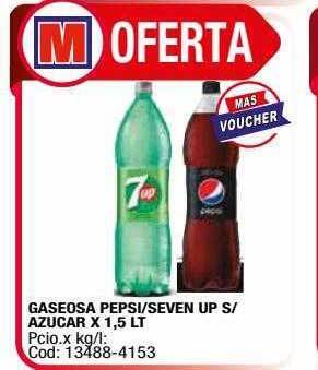 Maxiconsumo Gaseosa pepsi-seven up s- azucar oferta