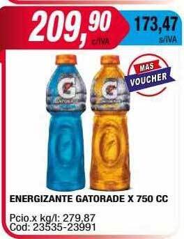 Maxiconsumo Energizante gatorade x 750 cc oferta