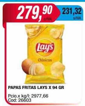Maxiconsumo Papas fritas lays oferta
