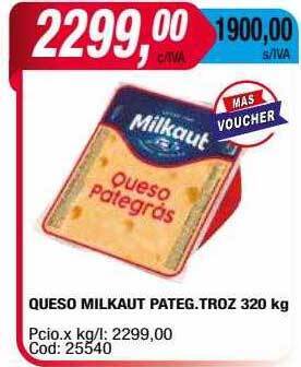 Maxiconsumo Queso milkaut pateg.troz oferta