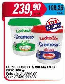 Maxiconsumo Queso lechelita crema.ent-desc oferta