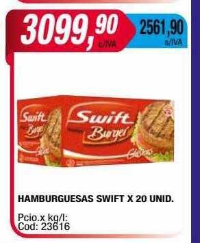 Maxiconsumo Hamburguesas swift oferta