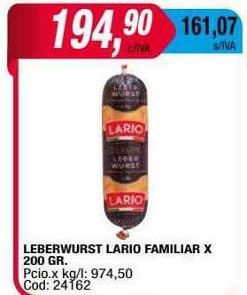 Maxiconsumo Leberwurst lario familiar oferta