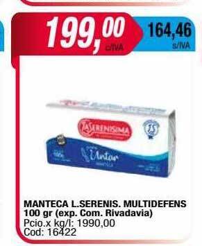Maxiconsumo Manteca l serenis multidefens oferta