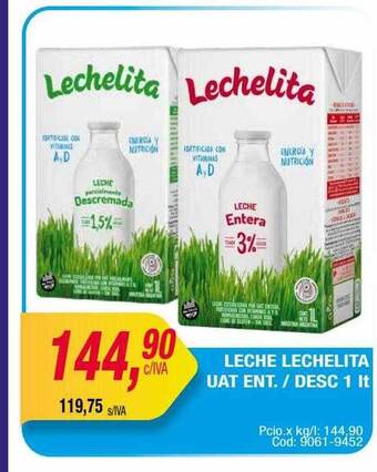 Maxiconsumo Leche lechelita uat ent desc oferta