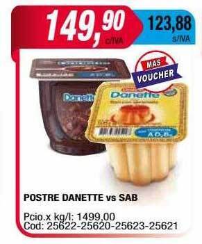 Maxiconsumo Postre danette vs sab oferta
