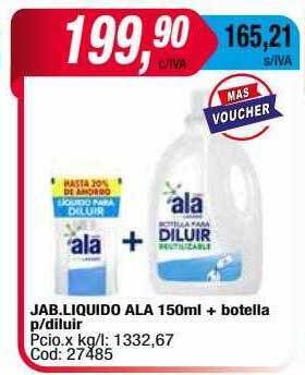 Maxiconsumo Jab liquido ala + botella p diluir oferta