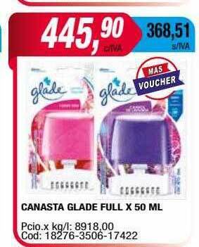 Maxiconsumo Canasta glade full oferta