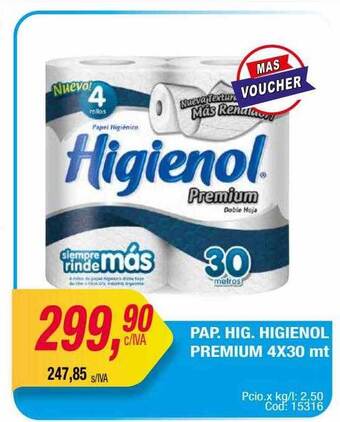 Maxiconsumo Pap hig higienol premium oferta