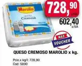 Maxiconsumo Queso cremoso maroio x kg oferta