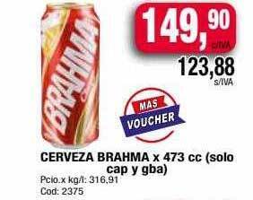 Maxiconsumo Cerveza brahma oferta