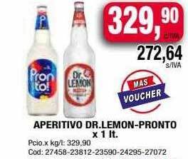 Maxiconsumo Aperitivo dr lemon-pronto oferta