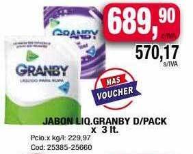 Maxiconsumo Jabon liq granby d pack oferta