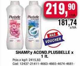 Maxiconsumo Shamp y acond plusbelle oferta