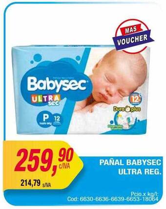 Maxiconsumo Pañal babysec ultra reg oferta
