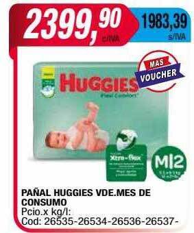 Maxiconsumo Pañal huggies vde mes de consumo oferta