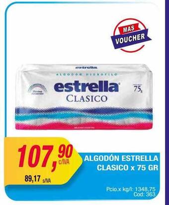 Maxiconsumo Algodón estrella clasico oferta