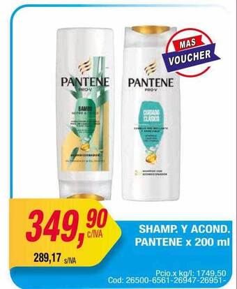 Maxiconsumo Shamp y acond pantene oferta