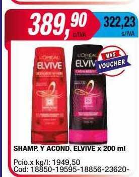 Maxiconsumo Shamp y acond elvive oferta