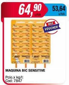 Maxiconsumo Maquina bic sensitive oferta