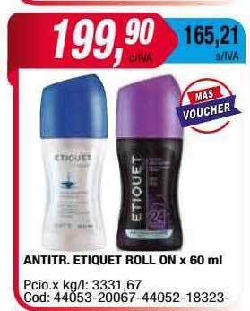 Maxiconsumo Antitr etiquet roll on oferta