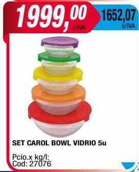 Maxiconsumo Set carol bowl vidrio oferta