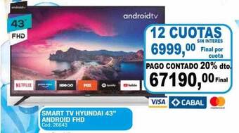 Maxiconsumo Smart tv hyundai 43 oferta