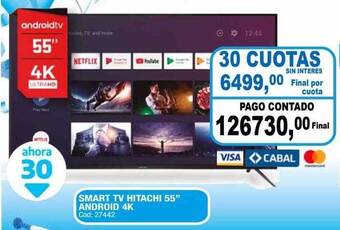 Maxiconsumo Smart tv hitachi 55 oferta