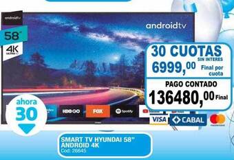 Maxiconsumo Smart tv hyundai 58 oferta