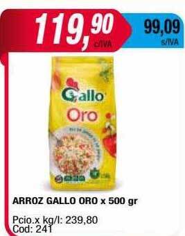 Maxiconsumo Arroz gallo oro oferta