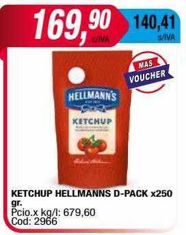 Maxiconsumo Ketchup hellmanns d-pack oferta