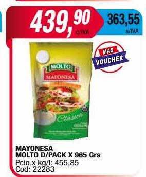 Mayonesa molto d pack