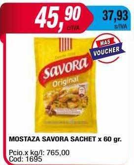 Maxiconsumo Mostaza savora sachet oferta