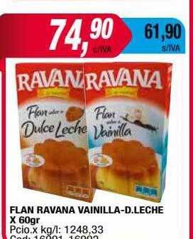 Maxiconsumo Flan ravana vainilla-d leche oferta
