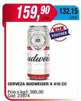 Maxiconsumo Cerveza budweiser oferta