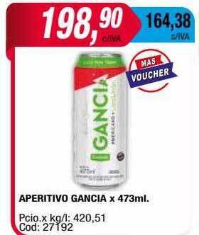 Maxiconsumo Aperitivo gancia oferta