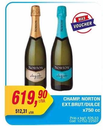 Maxiconsumo Champ norton ext brut dulce oferta