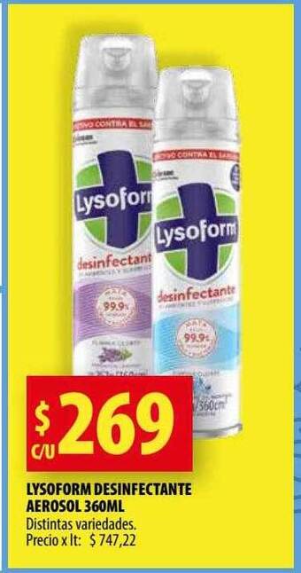 Punto Mayorista Lysoform desinfectante aerosol oferta