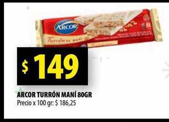 Punto Mayorista Arcor turrón maní oferta