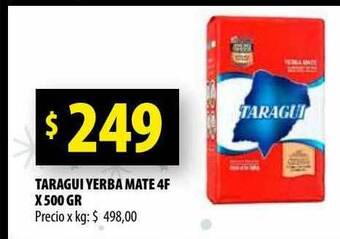 Punto Mayorista Taragui yerba mate 4f oferta