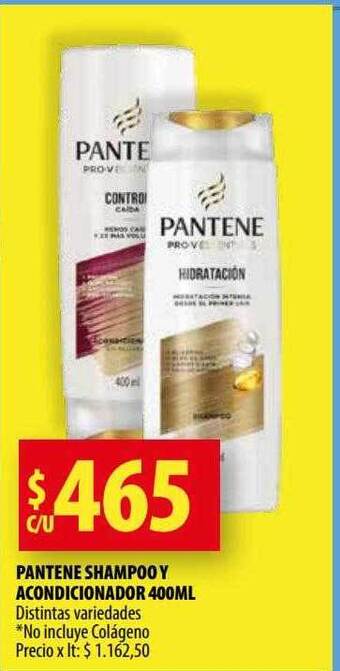 Punto Mayorista Pantene shampoo y acondicionador oferta