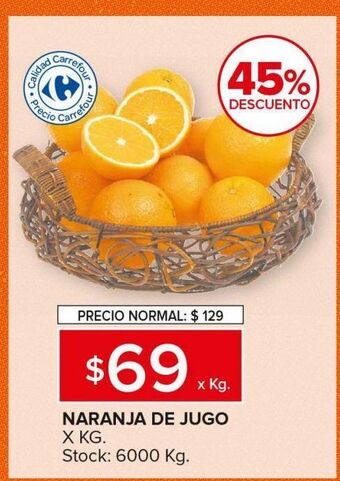 Carrefour Maxi Naranja de jugo x kg oferta