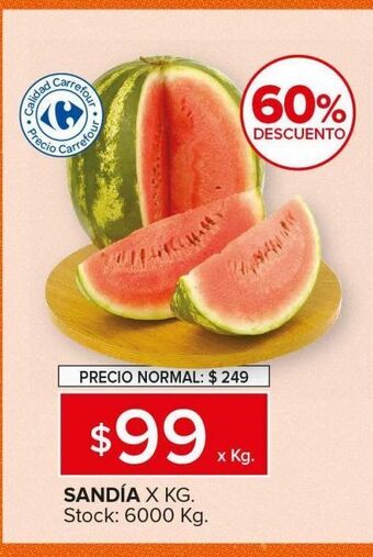 Carrefour Maxi Sandia x kg oferta