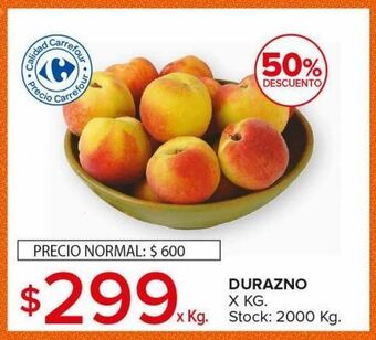 Carrefour Maxi Durazno x kg oferta