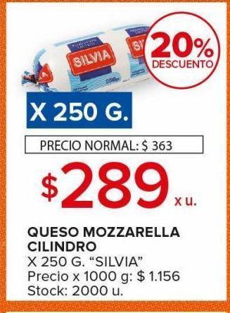 Carrefour Maxi Queso mozzarella cilindro silvia x 250g oferta