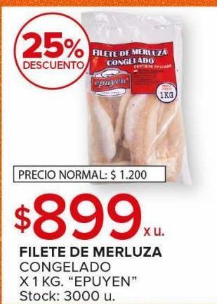 Carrefour Maxi Filete de merluza congelado epuyén x 1kg oferta