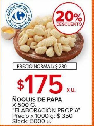 Carrefour Maxi Ñoquis de papa x 500g oferta