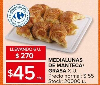 Carrefour Maxi Medialunas de manteca/ grasa x un oferta