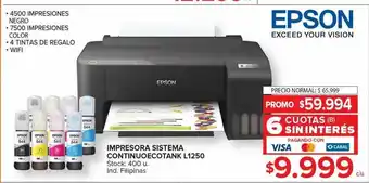 Carrefour Maxi Impresora epson sistema continuo ecotank l1250 oferta