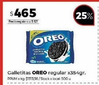 Disco Galletas oreo regular 354g oferta